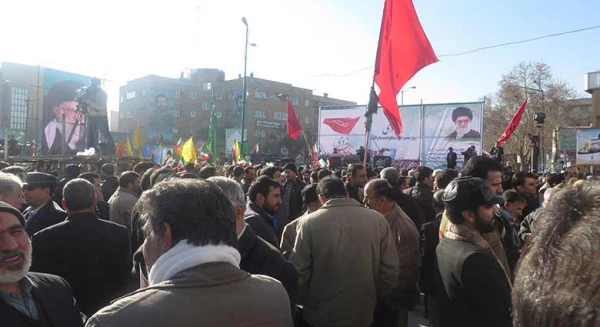 حضور پرشور استادان،کارکنان و دانشجو معلمان دانشگاه فرهنگیان همدان در تجمع 9 دی