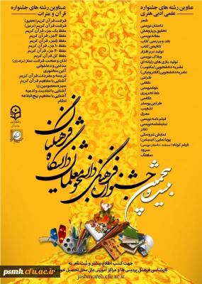 آغاز به کار بیست و پنجمین جشنواره ی فرهنگی دانشجومعلّمان سراسر کشور * سال تحصیلی 94-93