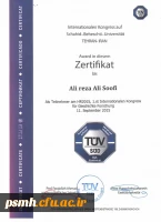 چاپ مقاله ی علمی جناب آقای دکتر علی صوفی درISI