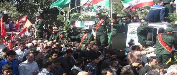 بدرقه پیکر مطهر سرلشگر شهید حاج حسین همدانی تا بهشت