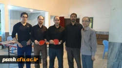 برگزاری یک دوره مسابقه ی پینگ پنگ بین استادان وهمکاران محترم پردیس شهید مقصودی به مناسبت گرامی داشت هفته دفاع مقدس