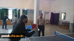 برگزاری یک دوره مسابقه ی پینگ پنگ بین استادان وهمکاران محترم پردیس شهید مقصودی به مناسبت گرامی داشت هفته دفاع مقدس