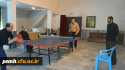 برگزاری یک دوره مسابقه ی پینگ پنگ بین استادان وهمکاران محترم پردیس شهید مقصودی به مناسبت گرامی داشت هفته دفاع مقدس