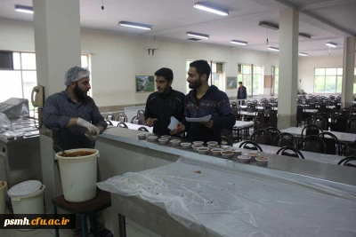 به مناسبت هفته سلامت، با شعار (ترویج سبک زندگی سالم) و در آستانه ی نیمه شعبان: توزیع میان وعده (کماج و سمنو) بین استادان، همکاران و دانشجویان پردیس شهید مقصودی همدان.