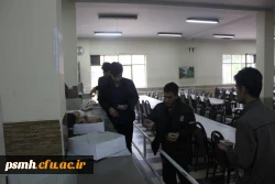 به مناسبت هفته سلامت، با شعار (ترویج سبک زندگی سالم) و در آستانه ی نیمه شعبان: توزیع میان وعده (کماج و سمنو) بین استادان، همکاران و دانشجویان پردیس شهید مقصودی همدان.