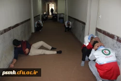 مانور آمادگی در برابر زلزله در دانشگاه فرهنگیان همدان برگزار شد
