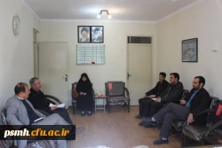 دیدار فریادرس مسئول ناحیه بسیج دانشجویی استان با دکتر علیرضا علی صوفی سرپرست دانشگاه فرهنگیان همدان - سه شنبه 97/10/04 - اتاق ریاست دانشگاه