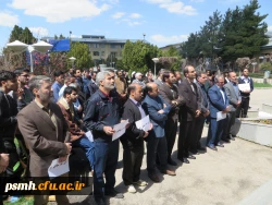 تجمع اساتید، کارکنان و دانشجویان دانشگاه فرهنگیان همدان در محکومیت اقدام اخیر آمریکا در تروریست خواندن سپاه پاسداران انقلاب اسلامی