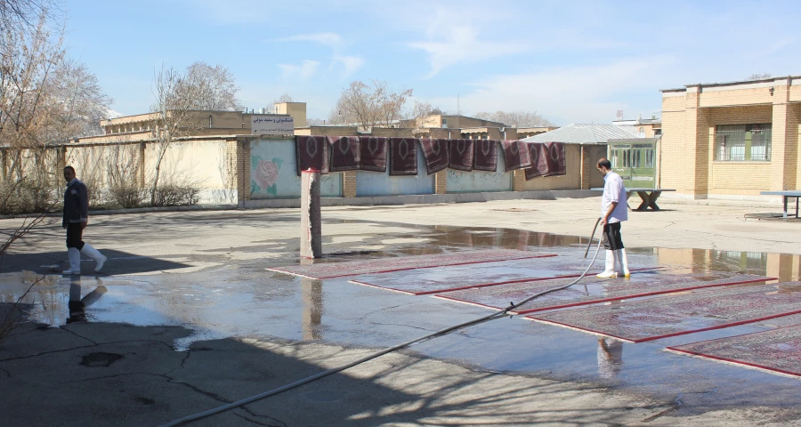 خانه تکانی در پردیس شهید مقصودی همدان برای استقبال از سال جدید 6